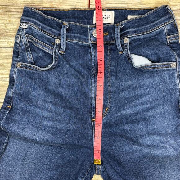 Citizens of Humanity High Rise Chrissy Dark Wash Skinny Jeans Womens Sz 26 - Picture 4 of 9